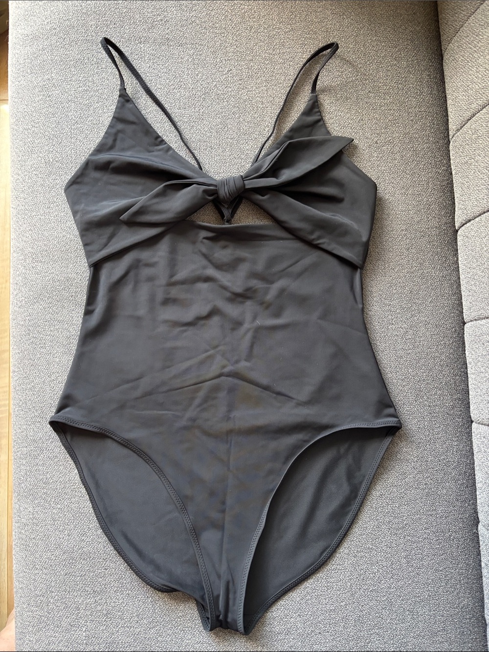 Wilfred Black One-Piece bodysuit with Front Bow